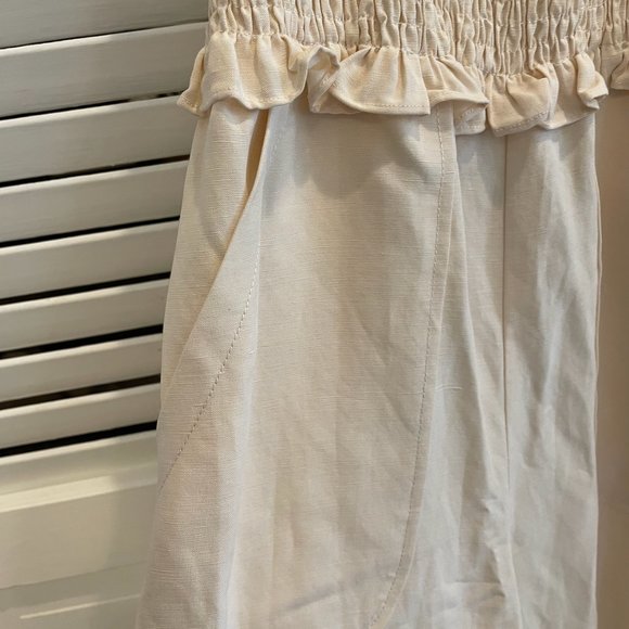 Rebecca Taylor Sleeveless Linen Smock Bow Jumpsuit - Picture 8 of 8